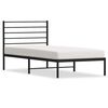 vidaXL Estrutura de cama com cabeceira 107x203 cm metal preto