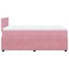 vidaXL Cama boxspring com colch&atilde;o 120x200 cm veludo rosa