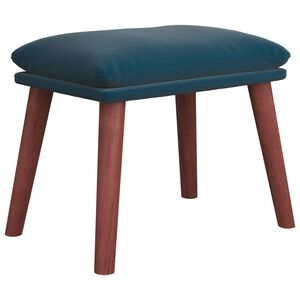 vidaXL Apoio de p&eacute;s 45x29,5x35 cm veludo azul