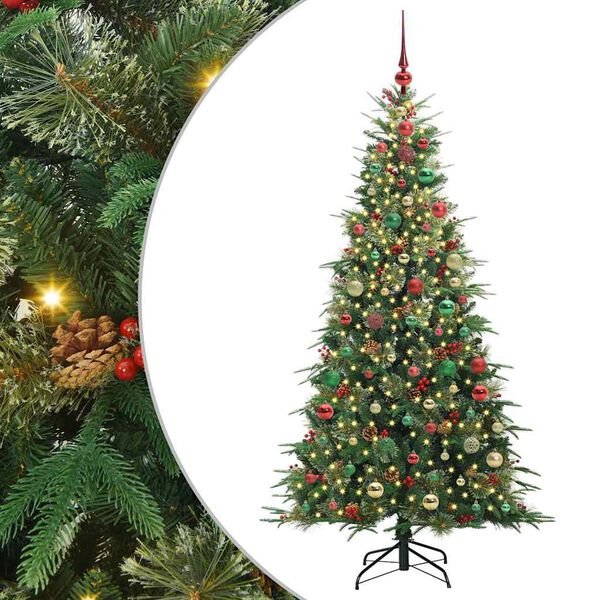 vidaXL &Aacute;rvore de Natal Articulada Artificial Verde 180 cm PE e PVC