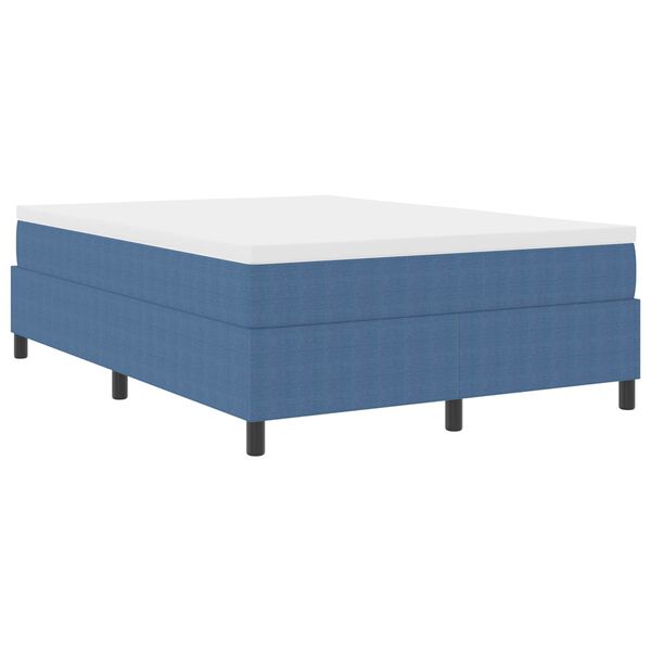 vidaXL Estrado de cama plataforma Azul 140 x 190 cm tecido