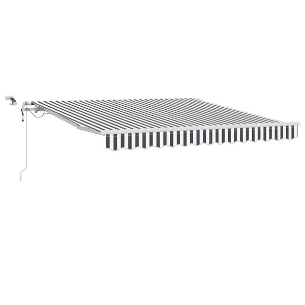 vidaXL Toldo retr&aacute;til autom&aacute;tico com LED 300x250 cm antracite/branco