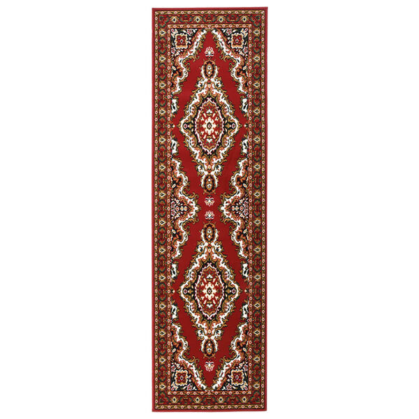 vidaXL Passadeira 100x400 cm polipropileno vermelho oriental