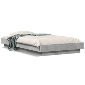 vidaXL Estrutura de cama 90x200 cm derivados de madeira cinza sonoma