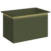 vidaXL Floreira de jardim com LED Verde-Azeitona 50 x 80 x 48 cm A&ccedil;o
