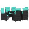 vidaXL Conjunto de Mesa de Sof&aacute; com almofada com travesseiro 7 pcs