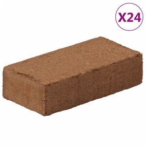 vidaXL Blocos de fibra de coco 24 pcs 650 g/cada 15,6 kg/total