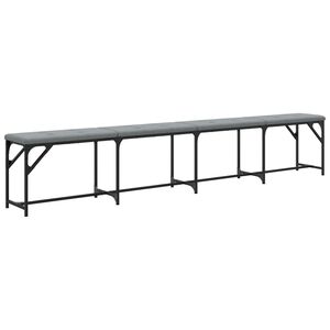 vidaXL Banco de jantar 248x32x45 cm a&ccedil;o e tecido cinzento-claro