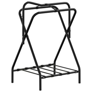 vidaXL Suporte para selas independente dobr&aacute;vel ferro preto