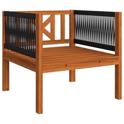 vidaXL Cadeira de jardim com almofadão madeira de acácia maciça