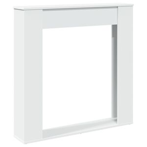 vidaXL Cornija de lareira 100x20x100 cm derivados de madeira branco