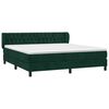 vidaXL Cama com molas/colch&atilde;o 180x200 cm veludo verde-escuro