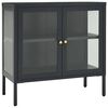 vidaXL Aparador 70x35x70 cm vidro e a&ccedil;o antracite