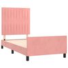 vidaXL Estrutura de cama c/ cabeceira 100x200 cm veludo rosa