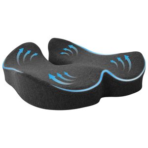 vidaXL Almofada assento Cinza Escuro 50 x 43 x 10 cm Espuma de Mem&oacute;ria