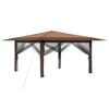 vidaXL Gazebo com 4 Lados 4 x 4 m Bege e Marrom