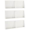 vidaXL Muro de Conten&ccedil;&atilde;o 6 unid. 60 x 12 x 50 cm A&ccedil;o Branco