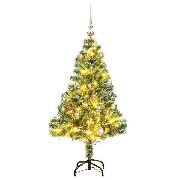 vidaXL &Aacute;rvore de Natal artificial c/ 150 LEDs conj. bolas e neve 150cm