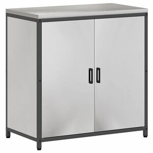 vidaXL Armazenamento de Cozinha com porta Prateado 60 x 50 x 92 cm A&ccedil;o