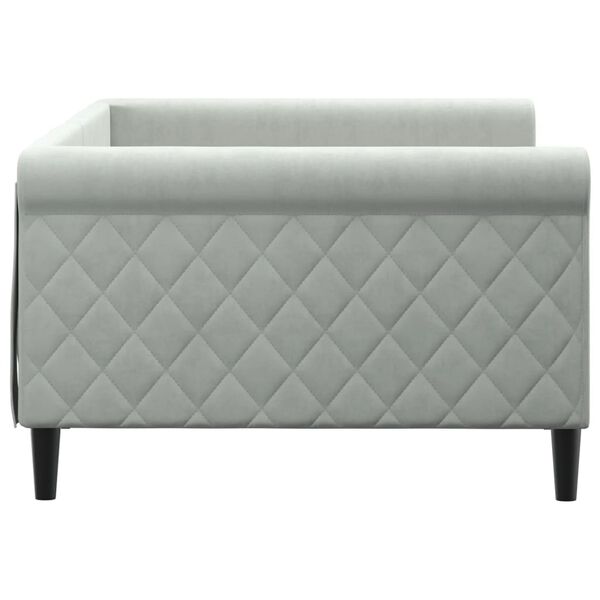 vidaXL Sof&aacute;-cama 100x200 cm veludo cinzento-claro