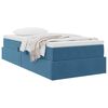 vidaXL Cama com arruma&ccedil;&atilde;o e colch&atilde;o Azul Escuro 90 x 190 cm Veludo