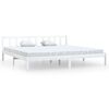 vidaXL Estrutura de cama super king 180x200 cm pinho maci&ccedil;o branco