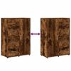 vidaXL Aparadores 2 pcs 60x31x84 cm derivados madeira carvalho fumado