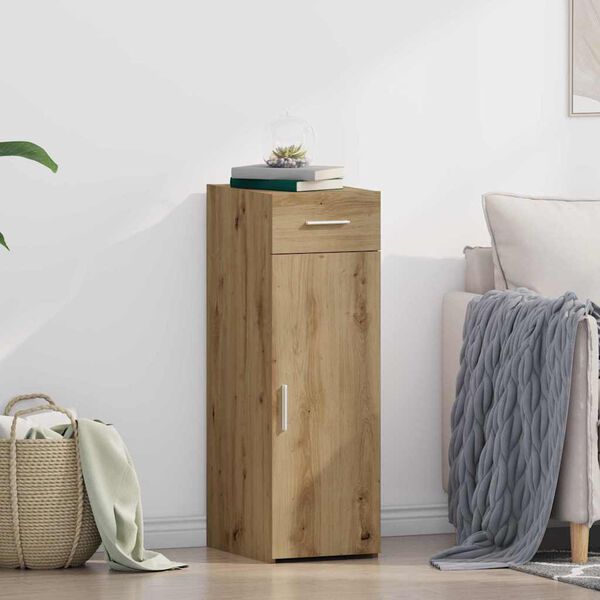 vidaXL Buffet com gaveta Carvalho Artesanal 30 x 42,5 x 93 cm