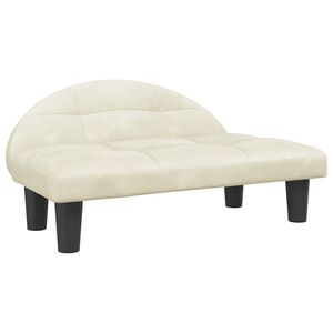 vidaXL Cama para c&atilde;es 70x52x30 cm veludo cor creme