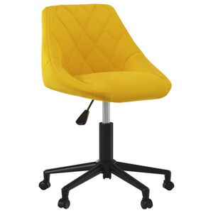 vidaXL Cadeira de escrit&oacute;rio girat&oacute;ria veludo amarelo mostarda