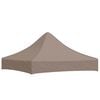 vidaXL Teto para tenda de festas 2x2 m 270 g/m&sup2; cinzento-acastanhado