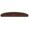 vidaXL Tapetes de escada 30 pe&ccedil;as 65x21x4 cm marrom semicircular grande