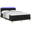 vidaXL Cama Box Spring LED com colch&atilde;o Preto 160 x 200 cm tecido