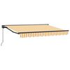 vidaXL Toldo Retr&aacute;til Manual Amarelo e Branco 3 x 2 m