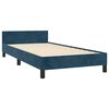 vidaXL Estrutura de cama sem colch&atilde;o 80x200 cm veludo azul-escuro
