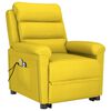 vidaXL Poltrona elevat&oacute;ria de massagens tecido amarelo-claro