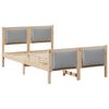 vidaXL Estrutura da Cama Cinzento-claro 120 x 190 cm tecido