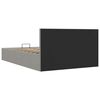 vidaXL Cama hidr&aacute;ulica c/ arruma&ccedil;&atilde;o 140x200cm tecido cinza-escuro