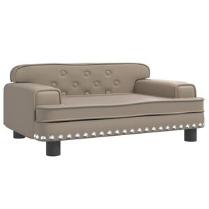vidaXL Cama para c&atilde;es 70x45x30 cm couro artificial cappuccino