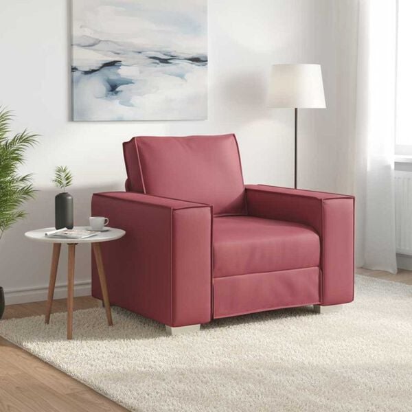 vidaXL Sof&aacute; Vinho Vermelho 99 x 80 x 84 cm tecido