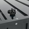 vidaXL Caixa de Armazenamento para Jardim Preto 101 x 82 x 50 cm Aço