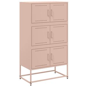 vidaXL Aparador 68,5x38,5x123,5 cm a&ccedil;o rosa