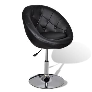 vidaXL Banco de bar couro artificial preto