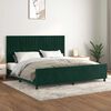 vidaXL Estrutura de cama sem colch&atilde;o 200x200 cm veludo verde-escuro