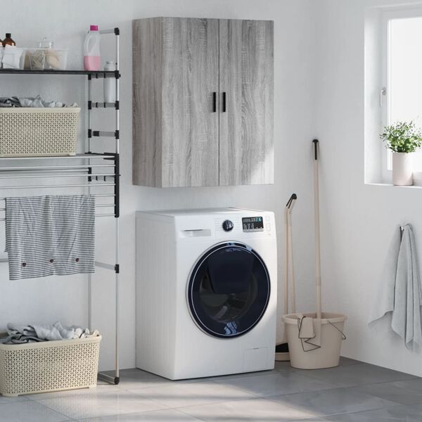 vidaXL Armário de parede 69,5x34x90 cm cinzento sonoma