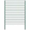 vidaXL Painel de veda&ccedil;&atilde;o com postes de ferro 176,5x200 cm verde