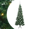 vidaXL &Aacute;rvore de Natal artificial de canto Verde 180 cm PVC e Metal