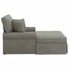 vidaXL Chaise Lounge com Saia Cinzento-claro 91 x 157 x 91 cm