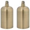 vidaXL Casquilhos de l&acirc;mpadas 2 pcs Bronze E27