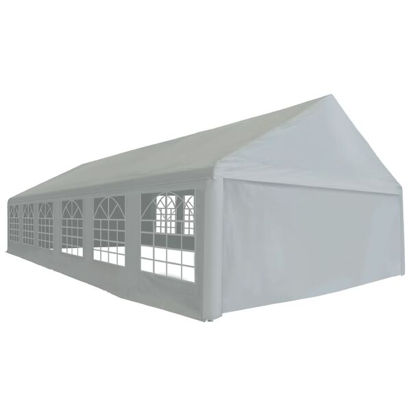 vidaXL Tenda para festas PE 6x12 m cinzento